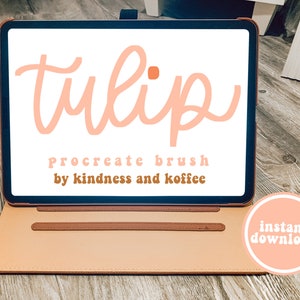 Tulip Procreate Brush for Lettering and Drawing / for procreate app / used best with Apple Pencil / instant download