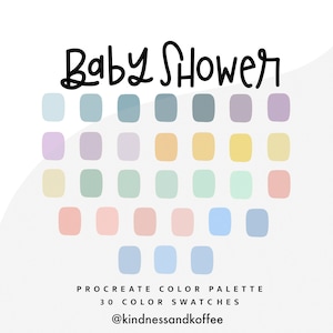 Baby Shower Procreate Palette / procreate swatches / iPad pro colors / instant download