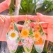 Floral Key Chain Hotel Fob Shaped // one of a kind // accessories // made with resin, dried flowers and sprinkled gold // style varies