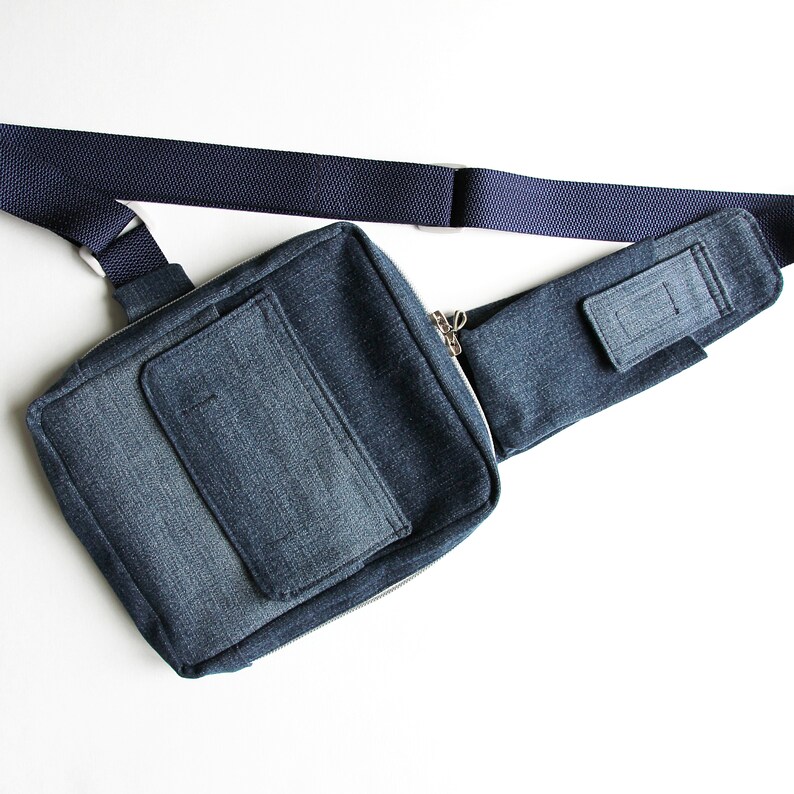 navy blue backpack purse
