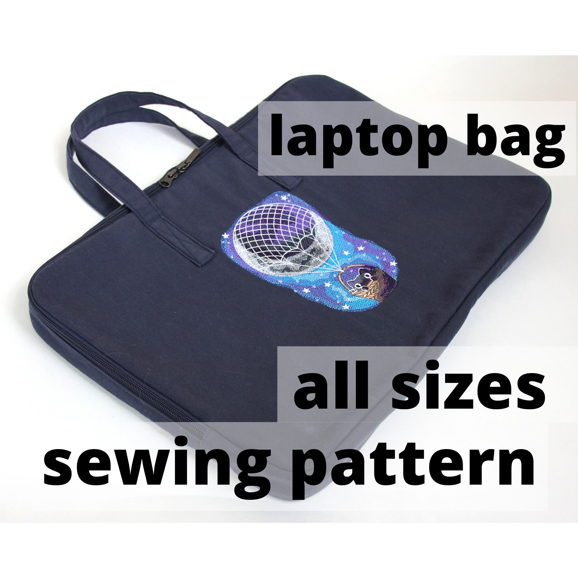 Laptop bag pdf sewing pattern. All sizes. Messenger bag Etsy