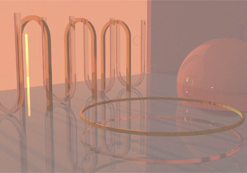 Atmospheric Light Scape 2 Architectural Rendering Digital Art Print