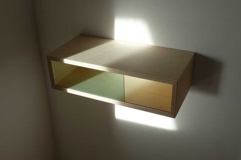 Floating bedside table Wall cabinet made of multiplex Bedside table image 1