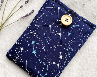 Funda para Kindle Paperwhite y Scribe, funda acolchada para Kindle, funda para ebook Constellation, regalos para amantes de la lectura, accesorios para amantes de la lectura, funda azul para Kindle