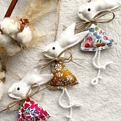 Liberty of London Easter Bunny Decoration Hanging Rabbit Etsy UK