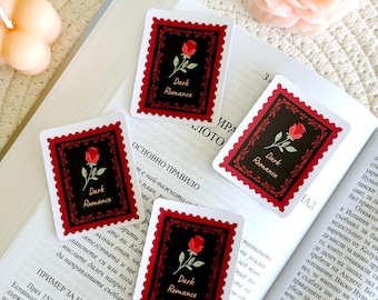 Dark Romance Stamp Book Sticker, Spicy Kindle Sticker, Smut Sticker, Kindle Accessories, Bookish Gifts for Readers, Bookish Merch, Book Club