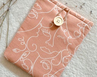 Pink Abstract Kindle Sleeve, Paperwhite and Scribe Case, Padded Kindle Oasis Cover, Book & Kindle Accessories, Bookish Gifts for Readers