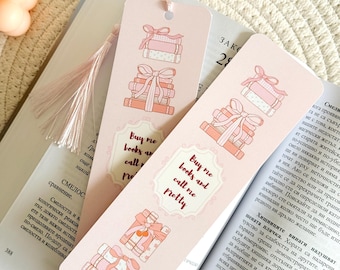 Coquette Bookmark, Cute Pink Bookmark, Bow Bookmark, Book Accessories, Book Lover Gift, Book Page Holder, Bookish Gifts for Readers