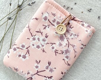 Cherry Blossom Kindle Paperwhite and Scribe Case, Padded Pink Kindle Sleeve, Flower Ebook Cover, Gifts for Readers, Book Lover Accessories