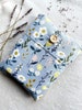 Floral Book Sleeve with Pocket, Blue Padded Book Cover, Book and Kindle Accessory, Book Protector, Book Bag, Bookish Gifts, Book Purse 
