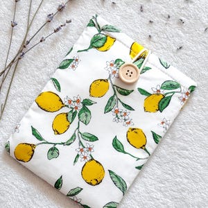 Lemon Kindle Sleeve, Kindle Paperwhite and Scribe Case, Floral Padded Kindle Cover, Book & Kindle Accessories, Bookish Gifts for Readers