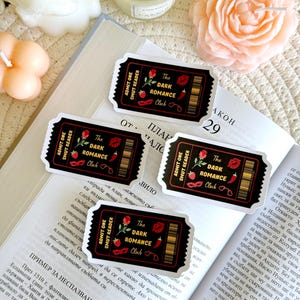 Dark Romance Book Sticker, Book Club Kindle Sticker, Spicy Smut Ticket Sticker, Kindle Accessories, Bookish Gifts for Readers, Bookish Merch