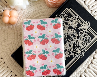 Strawberry Kindle Insert for Clear Case, Daisy Cardstock Kobo & iPad Mini Skin, Kindle Accessories, Bookish Gifts for Readers and Bookworms