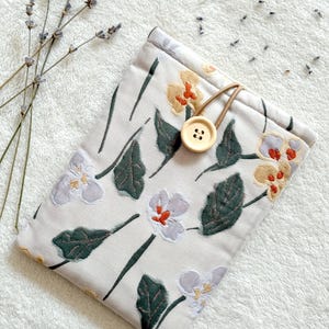 Embossed Floral Kindle Sleeve, Kindle Paperwhite and Scribe Case, Padded Kindle Cover, Book & Kindle Accessories, Bookish Gifts for Readers