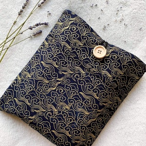 Japanese Book Sleeve with Pocket, Padded Book Cover, Book Jacket, Book Pouch, Book Accessories, Book Lover Gift, Book Protector, Book Bag