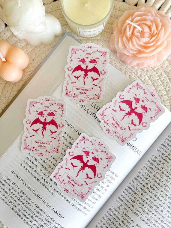 Dragon Book Sticker, Fantasy Kindle Sticker, Romantasy Sticker, Kindle Accessories, Bookish Gifts for Readers, Bookish Merch, Book Club