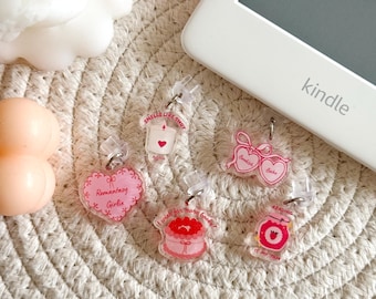 Kindle Charm, Kindle Dust Plug, Acrylic USB- C Charm, Kindle Accessories, Bookish Gifts for Readers & Bookworms, Book Lover Gift, Book Club