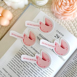 Glückskeks-Buchaufkleber, Kindle Aufkleber, Rosa Aufkleber, Kindle Zubehör, Geschenke für Leser, Bücherwurm Merch, Buchclub