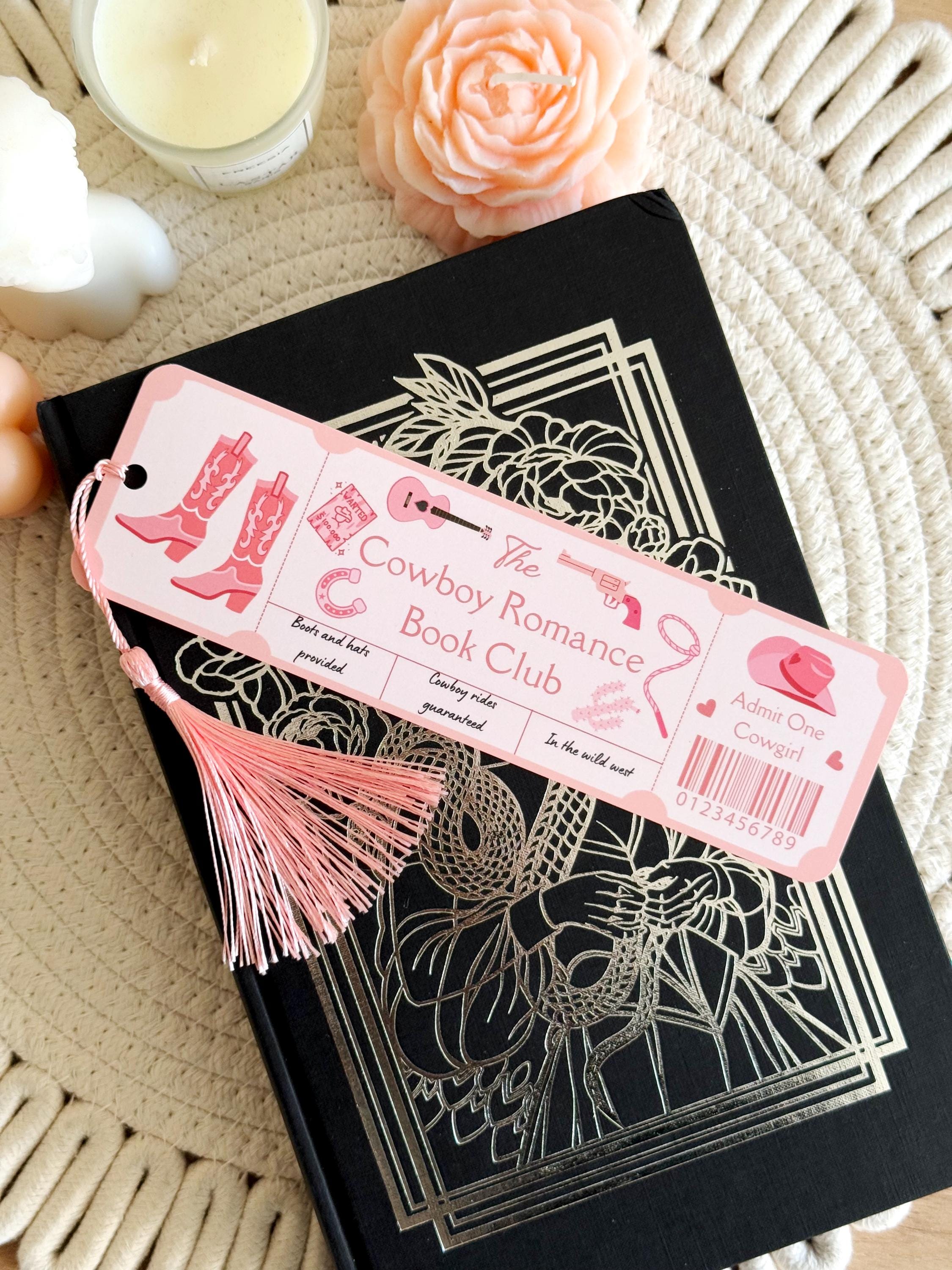 Cowboy Romance Book Club Ticket Bookmark With Tassel, Book Accessories ...