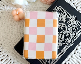 Gingham Kindle Insert for Clear Case, Checkered Cardstock Kobo & iPad Mini Skin, Kindle Accessories, Bookish Gifts for Readers and Bookworms