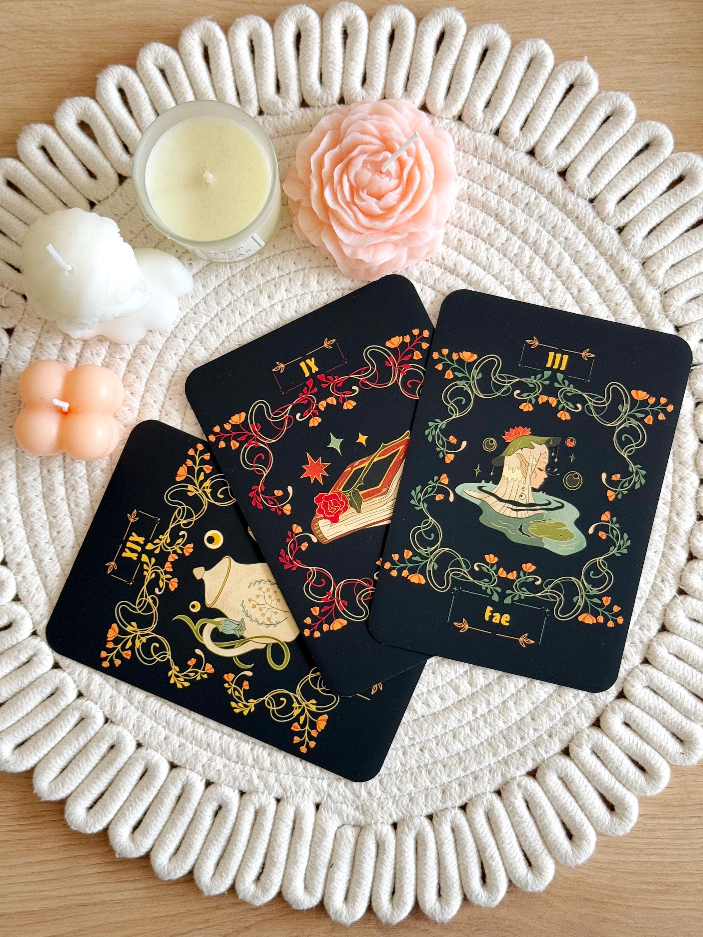 Fantasy Tarot Kindle Insert for Clear Case, Floral Kindle Skin for Paperwhite & Colorsoft, Kindle Accessories, Bookish Gifts for Readers