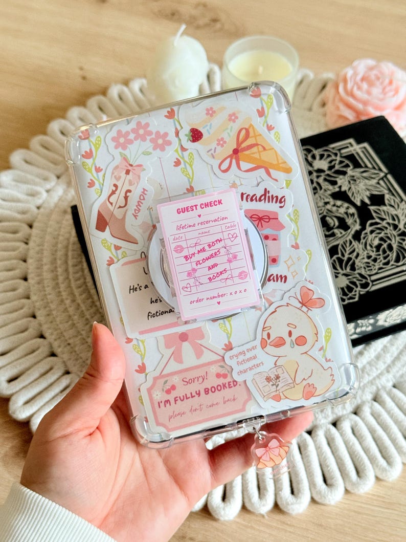 Magnetic Guest Check Kobo & Kindle Grip Holder, Kindle Accessories, Bookish Gifts for Readers, Bookish Decor and Merch image 2