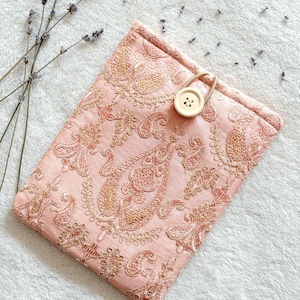 Embroidered Kindle Sleeve, Kindle Paperwhite and Scribe Case, Floral Kindle Cover, Book & Kindle Accessories, Bookish Gifts for Readers