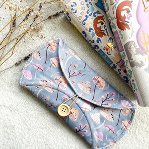 Mushroom Kindle Pouch, Padded Kindle Sleeve, Kindle Paperwhite Case, Bookish Gifts, Book Accessories, Floral Kindle Cover, Kindle Protector