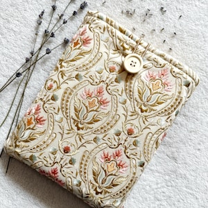 Buchhülle, gefütterte Buchhülle, beigefarbene Buchhülle, gefütterte Buchhülle, beige Buchtasche, Buch- & Kindle-Zubehör, Bücherwurmgeschenke für Leser, Buchtasche