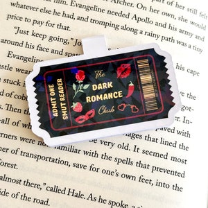 8Pcs Dark Romance Magnetic Bookmarks - Gothic Flower Skull Page Clips For Book Lovers - View #2
