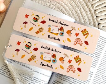 Lesezeichen mit Quaste – Herbstliche Must-haves, Buchaccessoires, Geschenkideen für Leseratten und Bücherwürmer