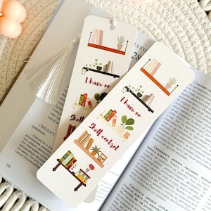 I Have No Shelf Control Bookmark, Cute Bookmark, Aesthetic Bookmark, Book Lover Accessories, Book Page Holder, Bookish Gifts for Readers