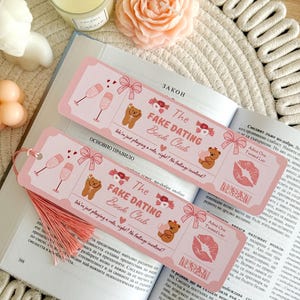 Fake Dating Book Club Bookmark with Tassel, Romance Ticket Bookmark, Book Accessories, Book Page Holder, Bookish Gifts for Bookworms