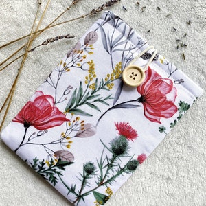 Floral Kindle Sleeve, Kindle Paperwhite and Scribe Case, Padded Kindle Cover, Book & Kindle Accessories, Bookish Gifts for Readers