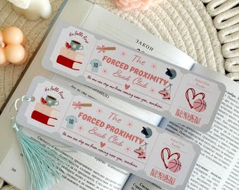 Forced Proximity Book Club Bookmark with Tassel, Romance Ticket Bookmark, Book Accessories, Book Page Holder, Bookish Gifts for Bookworms
