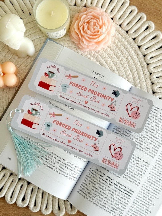 Forced Proximity Book Club Bookmark with Tassel, Romance Ticket Bookmark, Book Accessories, Book Page Holder, Bookish Gifts for Bookworms