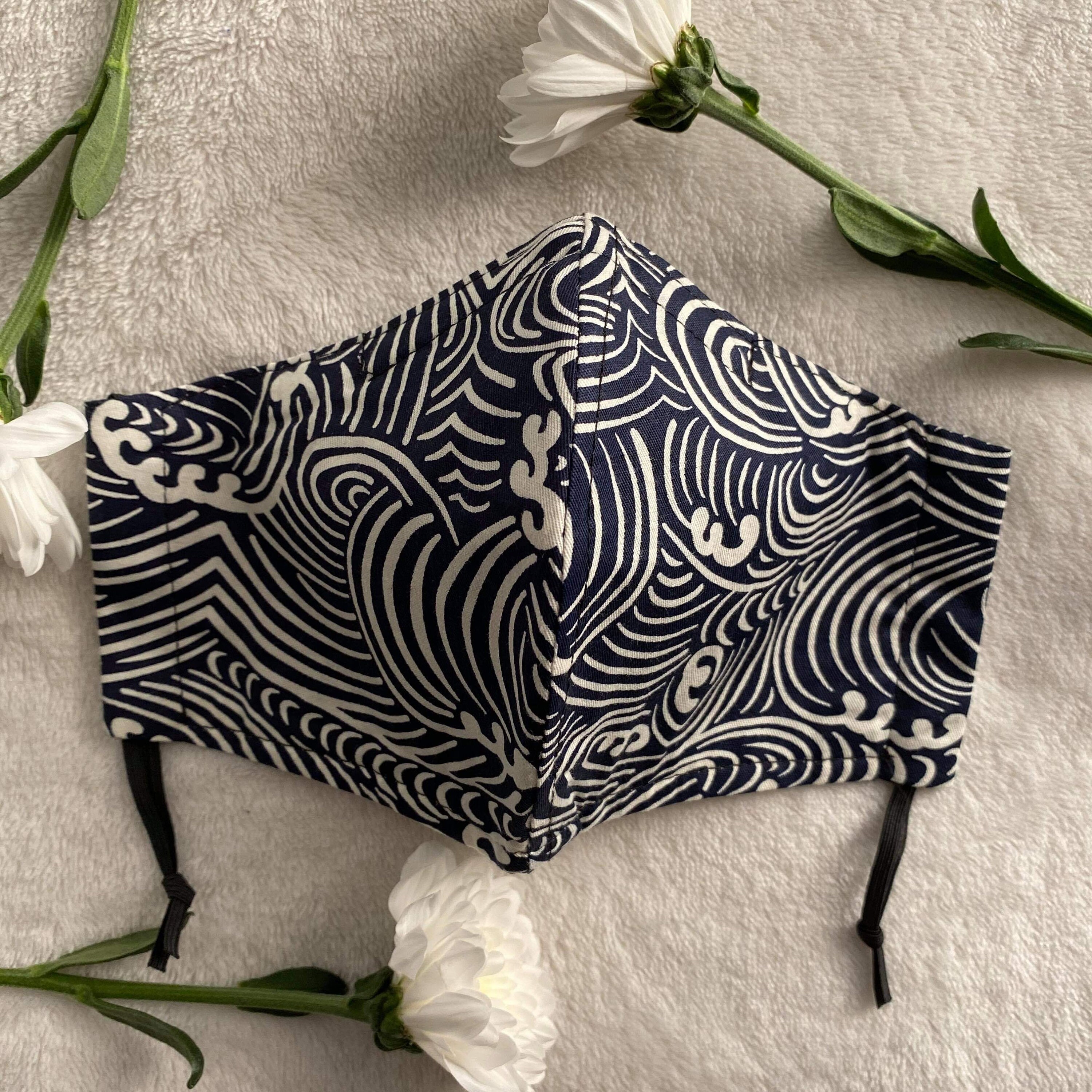 Japanese Face Mask Fitted Mask Washable and Reusable Mask Etsy