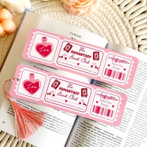 Romantasy Book Club Bookmark with Tassel, Ticket Fantasy Romance Bookmark, Book Accessories, Book Page Holder, Bookish Gifts for Readers
