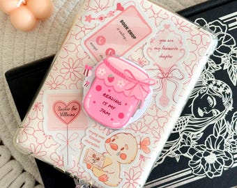 Magnetic Strawberry Kindle Grip, Reading Is My Jam Kindle Holder, Kindle Accessories, Bookish Gifts for Bookworms, Booktok, Bookish Merch