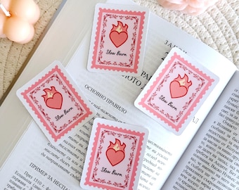 Stamp Book Sticker, Slow Burn Kindle Sticker, Romance Sticker, Kindle Accessories, Bookish Gifts for Readers, Bookish Merch, Book Club
