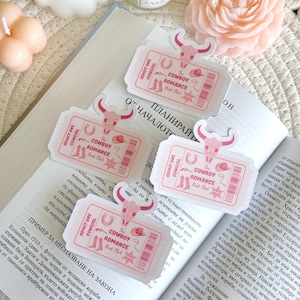 Cowboy Romance Kindle Aufkleber, Book Club Ticket Aufkleber, Kindle Zubehör, Geschenke für Leser, Bücherwurm Merch