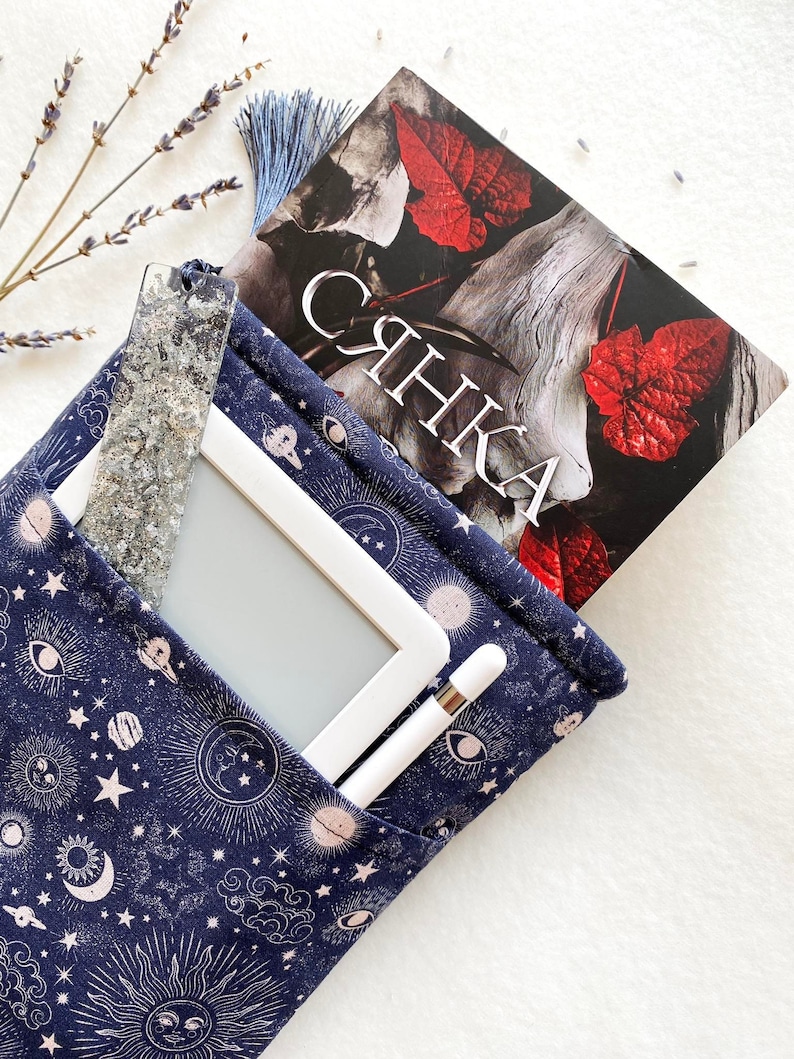 Celestial Book Sleeve with Pocket Padded Book Cover Book and image 5