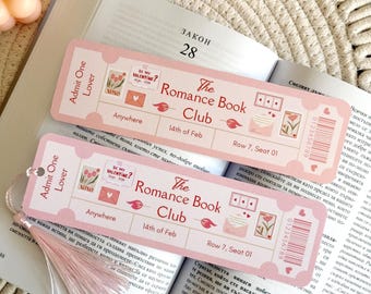 Marcapáginas con borla para club de lectura romántica, marcapáginas con forma de billete, accesorio para libros, regalo para amantes de los libros, sujetapáginas, regalos literarios para lectores.