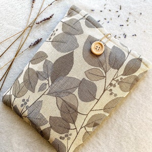 Protège-livre feuille, couverture de livre rembourrée, jaquette de livre, pochette de livre en tissu, accessoires livres et Kindle, cadeau pour les amoureux des livres, protège-livre, cartable