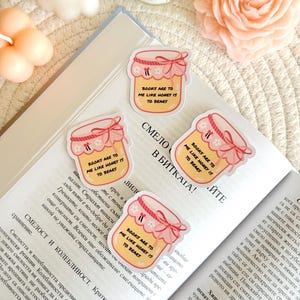 Adesivo per libri con barattolo di miele, adesivo per Kindle con ape, adesivo per la lettura con fiori rosa, accessori per Kindle, regali per lettori, gadget per lettori