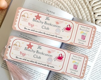 Lesezeichen mit Quaste für den Sommer-Buchclub, Buchaccessoires, Geschenkideen für Bücherwürmer