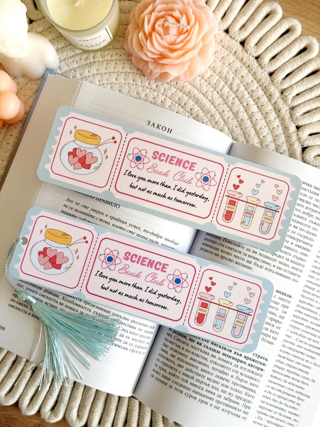 Science Romance Bookmark, Ticket Bookmark, Book Club Bookmark, Bookish ...