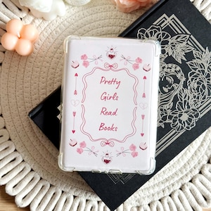 Coquette Kindle Insert for Clear Case, Pretty Girls Read Books Kindle Skin, Cute Kindle Cover, Kindle Accessories, Bookish Gifts for Readers