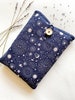 Celestial Book Sleeve with Pocket, Padded Book Cover, Book and Kindle Accessory, Book Protector, Book Bag, Bookish Gifts, Book Purse 