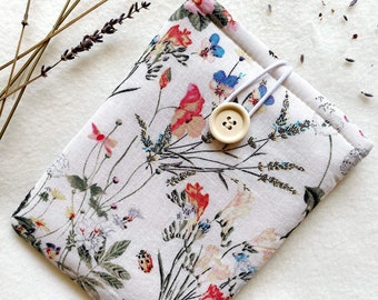 Floral Kindle Sleeve, Kindle Paperwhite Case, Kindle Oasis Cover, Book Lover Gift, Kindle Protector, Book Accessories, Padded Kindle Pouch